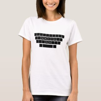 Write On Typewriter Keys T-shirt for Men or Women