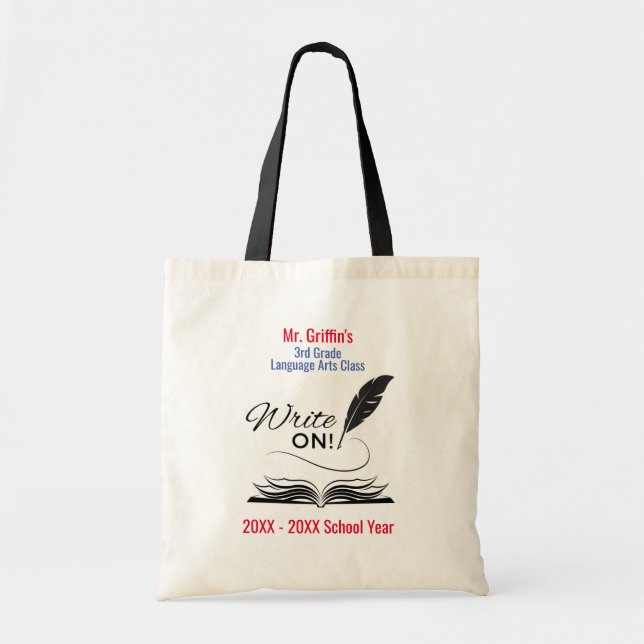 Write On! | Personalised Classic Tote Bag (Front)