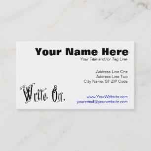 Write On (Ver 2) Business Card