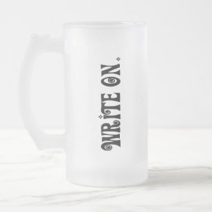 Write On (Ver 3) Frosted Glass Beer Mug