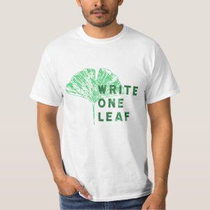 Write One Leaf Merch   Gingko T-Shirt