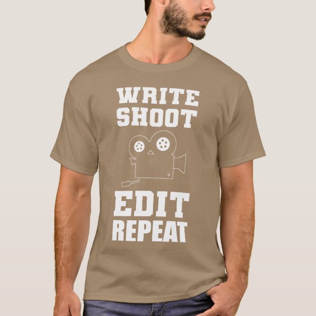 Write Shoot Edit Editor in Chief Gift family T-Shirt (Front)