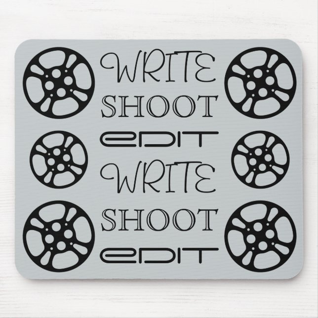 Write Shoot Edit Film Reel Mouse Mat (Front)