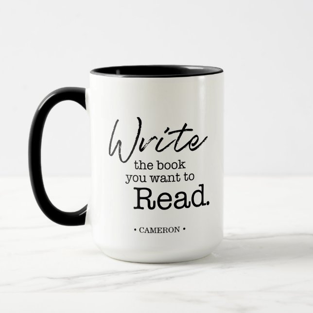 Write the Book you want to read Personalised Mug (Left)