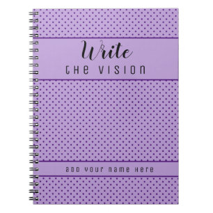 Write the Vision Purple Polka Dot Vision Journal