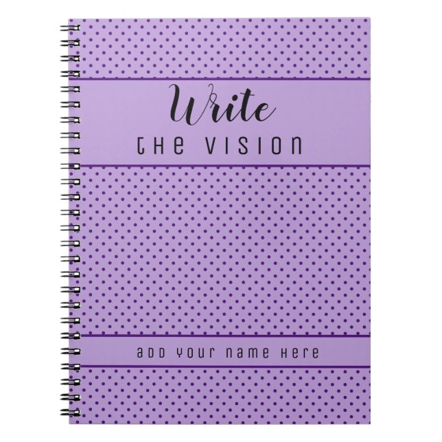Write the Vision Purple Polka Dot Vision Journal (Front)