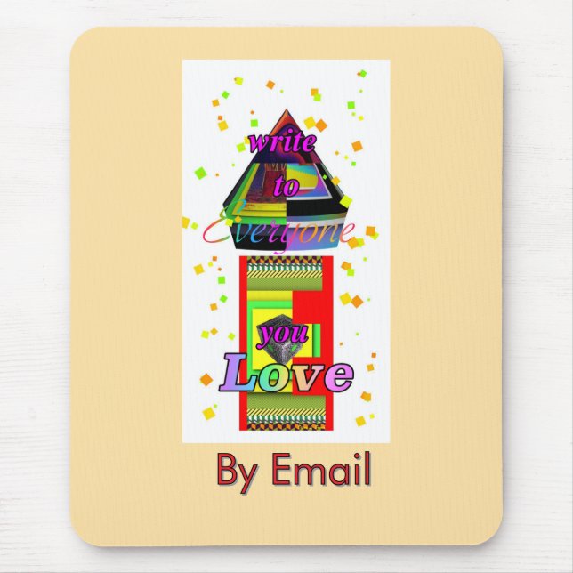 Write To Everyone By Email Computer  Mouse Mat (Front)