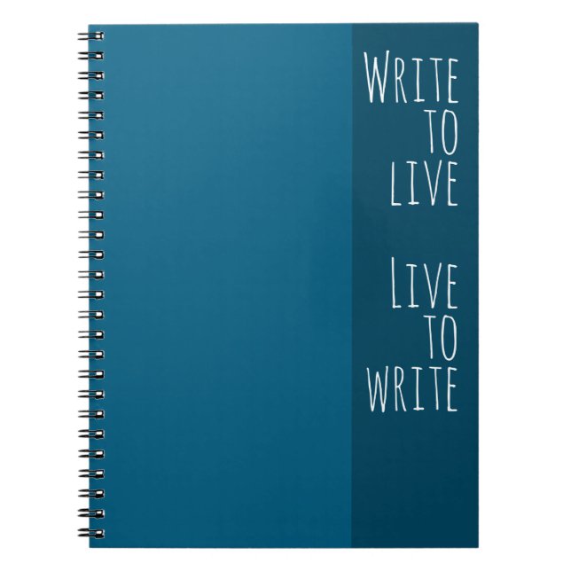 Write to live, live to write notebook (Front)