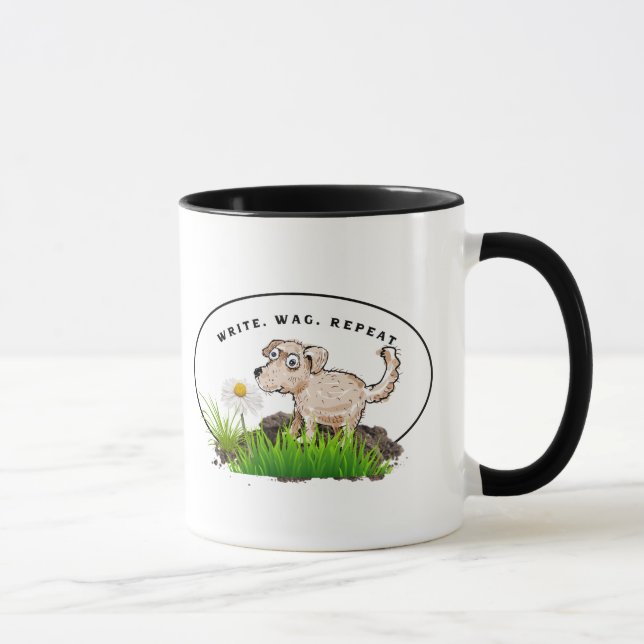 Write Wag Repeat - Writers coffee mug (Right)