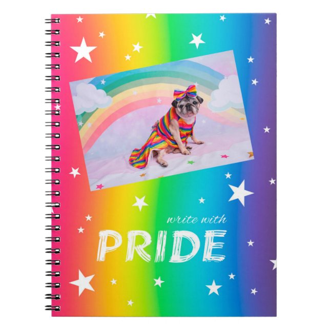 "Write With Pride!" - Hattie Notebook (Front)