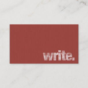 Write: Writer, Freelance Writer, Author Business Card