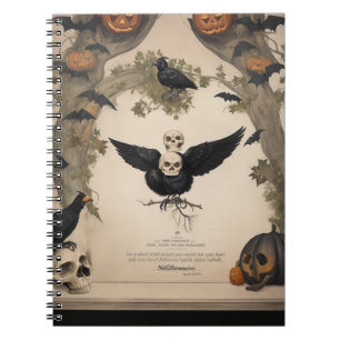 Write Your Ghost Stories in Style with Crow /skull Notebook