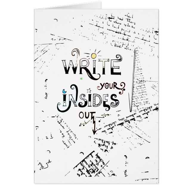 Write your Insides OUT! Motivational writers motto (Front)