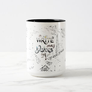 Write your Insides OUT! Motivational writers motto Two-Tone Coffee Mug