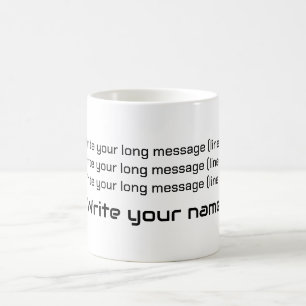 Write your message coffee mug