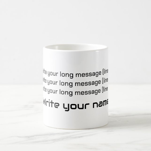 Write your message coffee mug (Center)