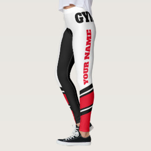 Write Your Name Black/White/Red Leggings