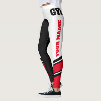 Write Your Name Black/White/Red Leggings