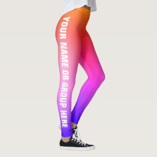Write Your Name, Colour Fade Customisable Leggings