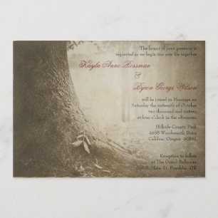 Write Your Name on the Tree Wedding Invitation