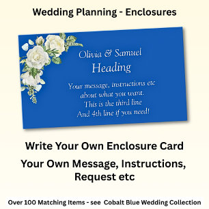 Write Your Own Enclosure Card - Cobalt Blue