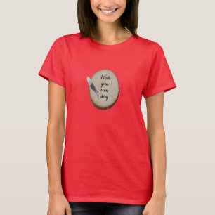 Write Your Own Story Feather and Wood T-Shirt