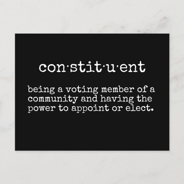 Write Your Representative Constituent Postcard (Front)