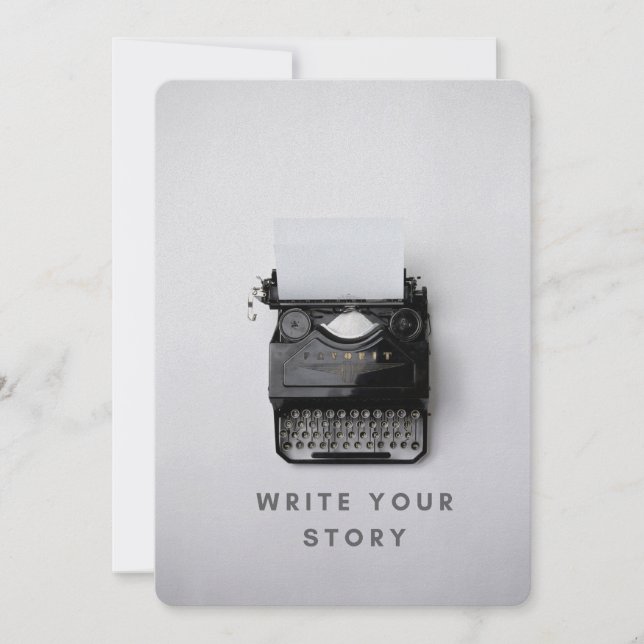 "Write Your Story" Blank Invitation Card (Front)