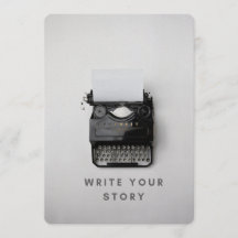 "Write Your Story" Blank Invitation Card