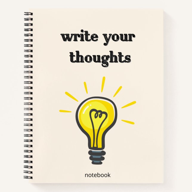 Write Your Thoughts – Elegant Lined Notebook (Front)