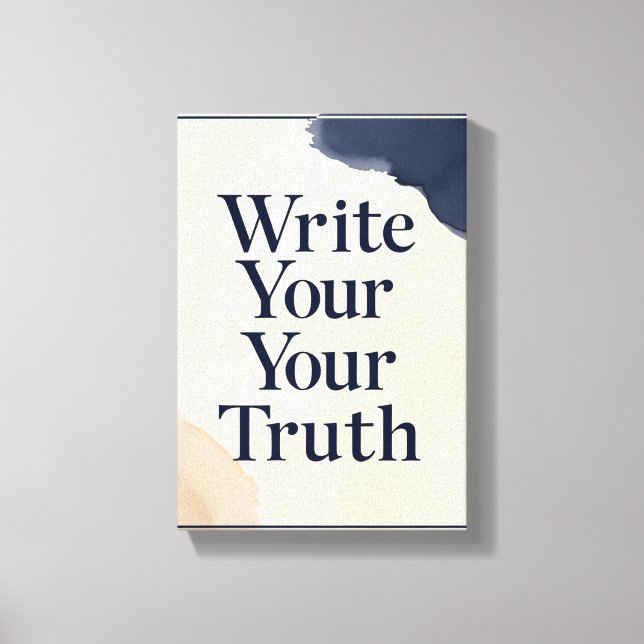 Write Your Truth option 2 Canvas Print (Front)