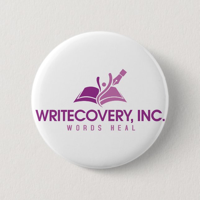 Writecovery, Inc. Button (Front)
