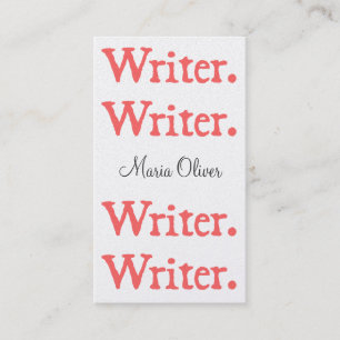 Writer 4-Stack Salmon White Business Card