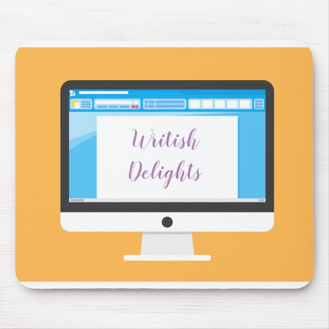 Writer at Work / Writish Delights (© Mira) Mouse Mat (Front)