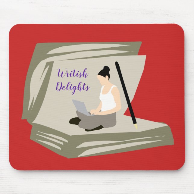 Writer at Work / Writish Delights (© Mira) Mouse Mat (Front)