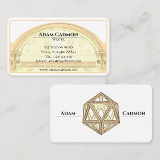 Writer / author  antique classical  business card