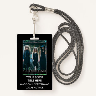 Writer Author Book Cover - Black or Pick Colour ID Badge