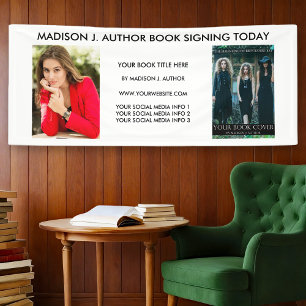 Writer Author Book Photo White or Pick Colour Banner