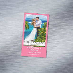 Writer Author Book Promotion Pink Magnetic Business Card