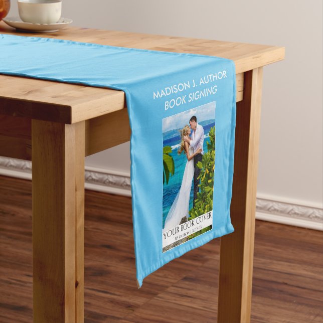 Writer Author Book Signing Lt. Blue or Pick Colour Medium Table Runner (In Situ)