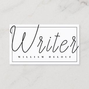 Writer Author Journalist Blogger Business Card