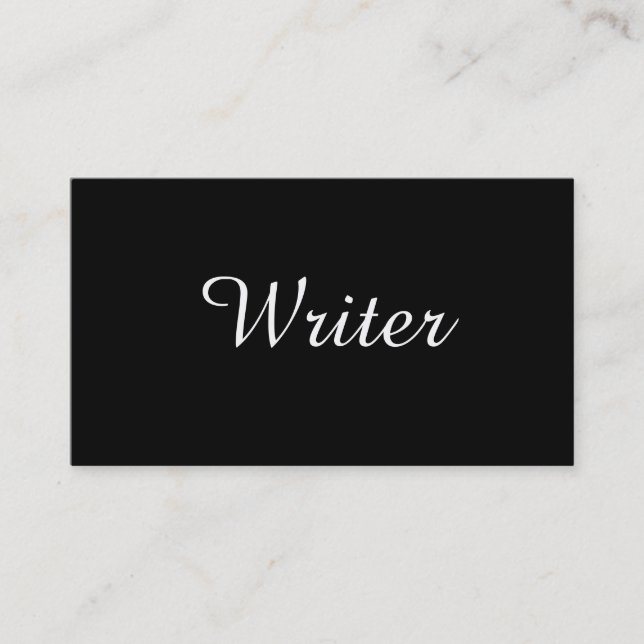 Writer | Author | Text Business Card (Front)