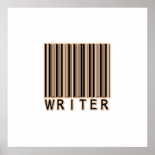 Writer Barcode Poster