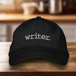Writer Black Embroidered Hat<br><div class="desc">Writer Black Cap</div>