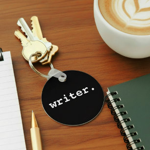 Writer Black Round Key Ring
