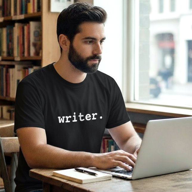 Writer Black T-Shirt (Several shirt colors and sizes to choose from.)