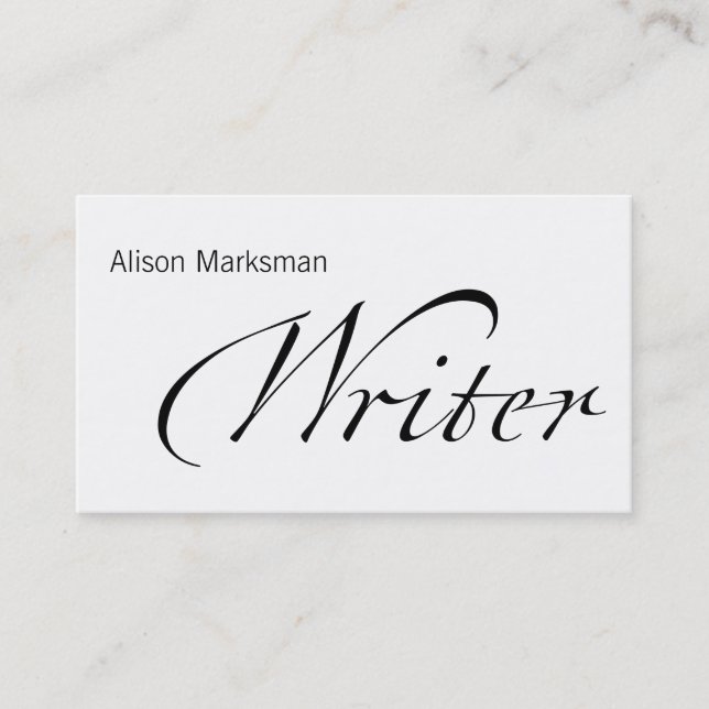Writer Business Card (Front)