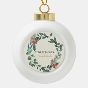 Writer  ceramic ball christmas ornament