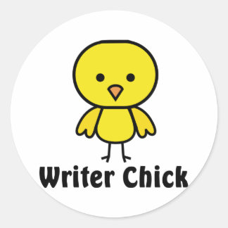 Writer Chick Classic Round Sticker