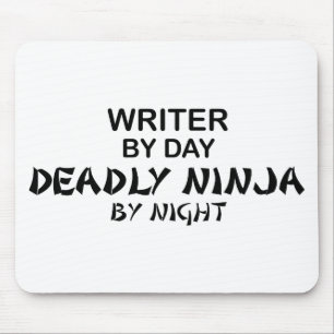 Writer Deadly Ninja by Night Mouse Mat